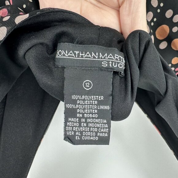 vintage 90s HANDKERCHIEF HEM midi dress polka dot Y2K surplice neckline M L - Picture 7 of 7